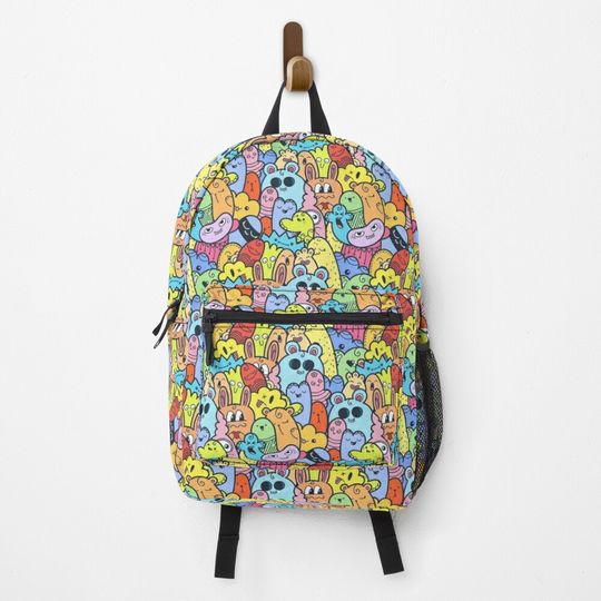 Discover Cute Animal Doodles Backpack