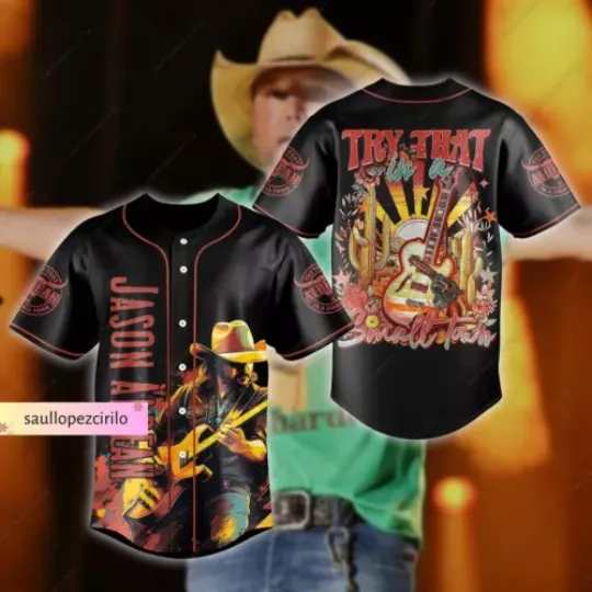 Discover Personalized Jason Aldean Basbell Shirt, Country Music Jason Aldean Jersey Shirt