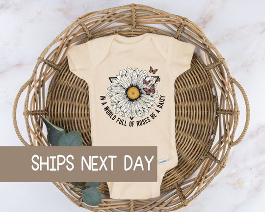 Discover Be a Daisy Baby Bodysuit, Positive Quote Baby