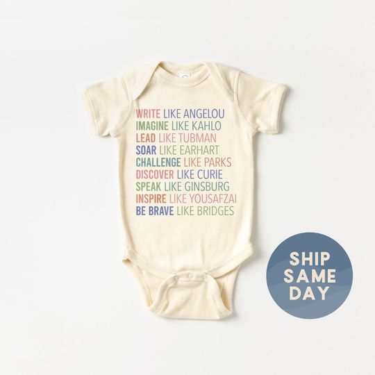 Discover Write Like Angelou Onesie, Girl Power Baby Bodysuit