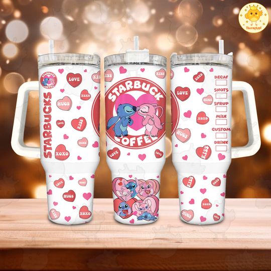 Discover Couple Love 40oz Tumbler Wrap, Valentines Gift 40oz Quencher