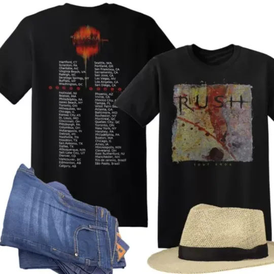 Discover 2002 Rush Shirt Vapor Trails Tour T-Shirt