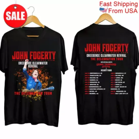 Discover John Fogerty The Celebration Tour 2024 Gift For Fans Unisex S-5XL Shirt 1LU911