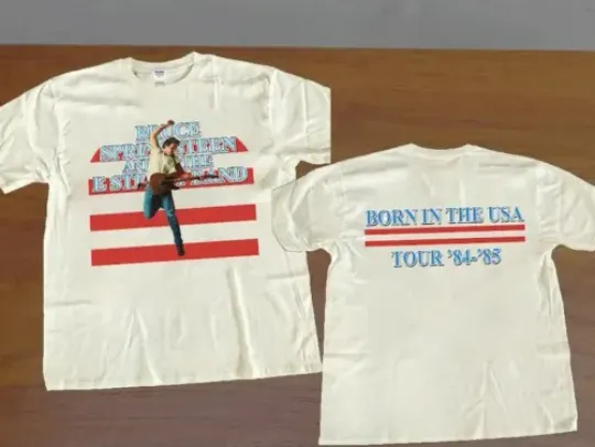 Discover Vintage Bruce Springsteen and E Street Band Born in The USA Tour 84-85 T-Shirt