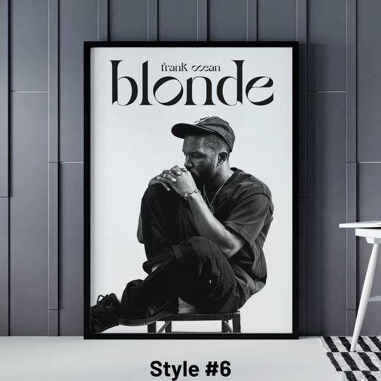 Discover Frank Ocean Poster, Blonde Album Poster, Custom Music Album