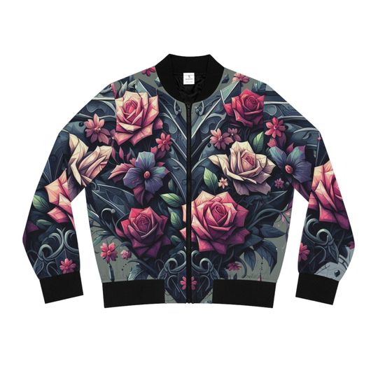 Discover Floral Gothic Bomber Jacket