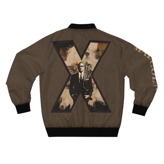 Discover Malcolm X  Civil Rights Icon Men's Bomber Jacket