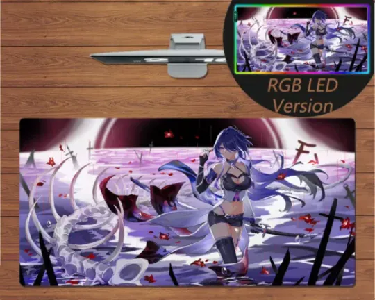 Discover Anime RGB LED Large Mouse Pad Honkai Star Rail Acheron Gaming Mat