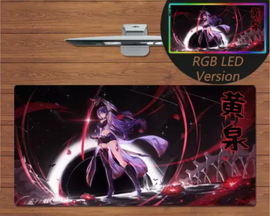 Discover Anime RGB LED Large Mouse Pad Honkai Star Rail Acheron Gaming Mat