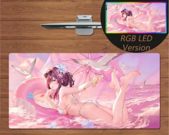Discover Anime RGB LED Large Mouse Pad Honkai Star Rail Kafka Gaming Mat