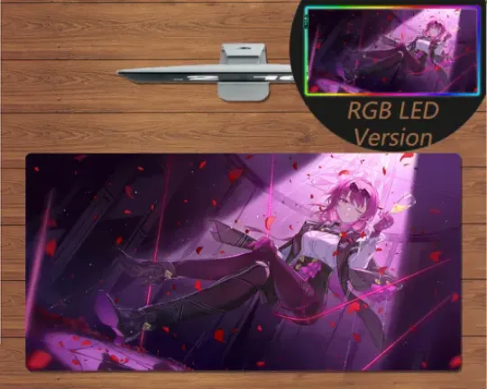 Discover Anime RGB LED Large Mouse Pad Honkai Star Rail Kafka Gaming Mat