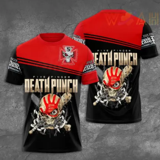 Discover Five Finger Death Punch T-Shirt, Unisex 3D AOP T-Shirt