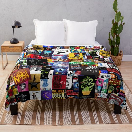 Discover Musicals Collage IV Throw Blanket