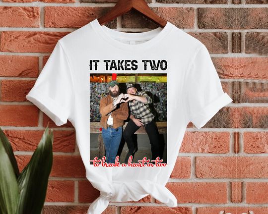 Discover It Takes Two To Break A Heart In Two Shirt, Wallen Western And Post Malone I Had Some Help
