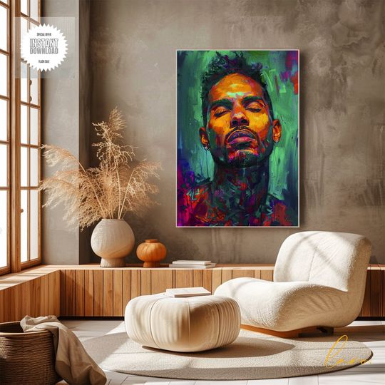 Discover Chris Brown RnB Poster,Chris Brown Poster Oil Painting