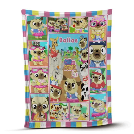 Discover Personalized Chip And Potato Blanket, Chip And Potato Cartoon Fleece