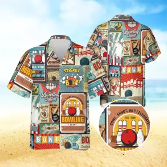 Discover Bowling Team Funny Bowling Hawaiian Shirt