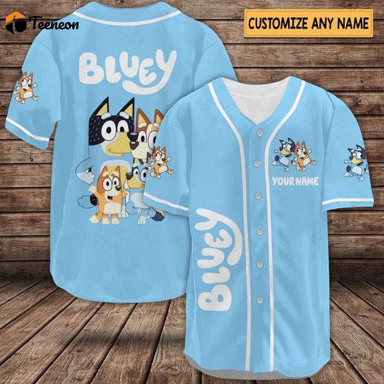 Discover Personalized BlueyDad Baseball Jersey Shirt