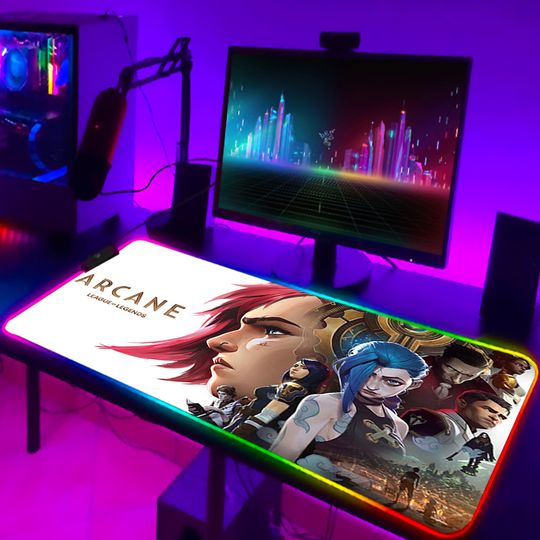 Discover League of Legends Computer Mat RGB Mouse Gaming Pad Pc Accessories Gamer Keyboard Mousepad