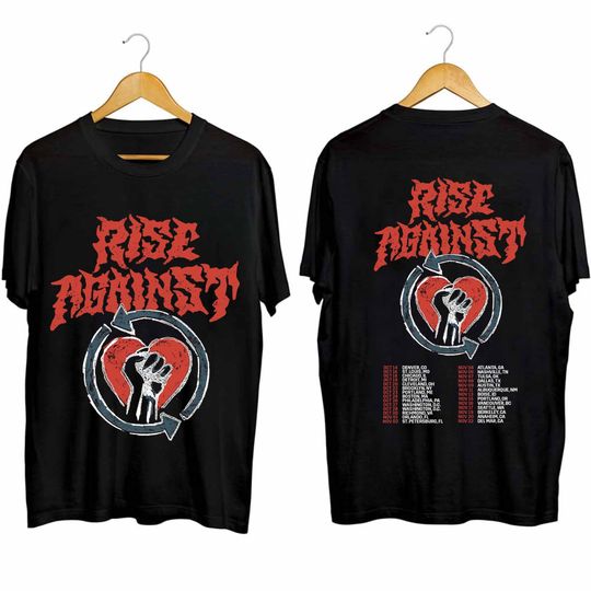 Discover Rise Against 2024 Tour Double Sided Shirt