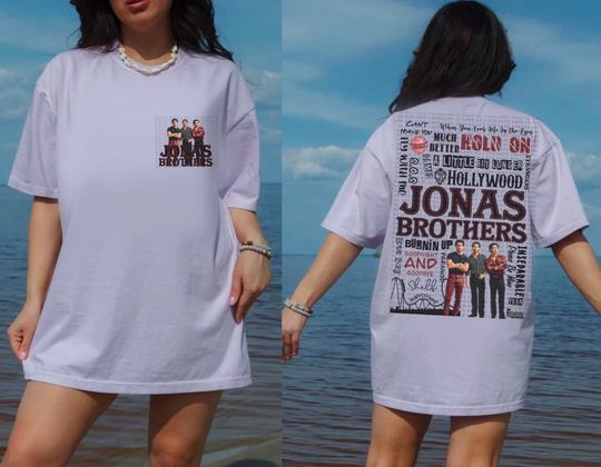 Discover Jonas Brothers Song Title Tshirt Jonas Brothers Merch