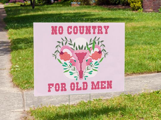 Discover No Country For Old Men Yard Sign | Double Sided | Vote Yard Sign