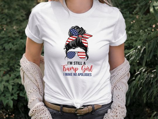 Discover Trump Girl 2024 No Apologies Shirt, Trump 2024 Election Shirt