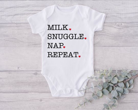 Discover Milk Snuggle Nap Repeat Onesie