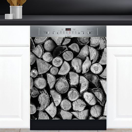 Discover Wood Pile Art Dishwasher Cover