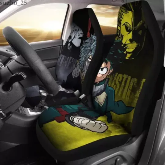 Discover Hero Anime Car Seat Covers 2PCS