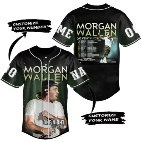 Discover Personalized Wallen Western One Night At A Time 2024 Tour Baseball Jersey Shirt
