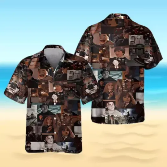 Discover Harry Potter Hawaiian Summer Vacation 3D Printed Hawaiian Shirt S-5XL