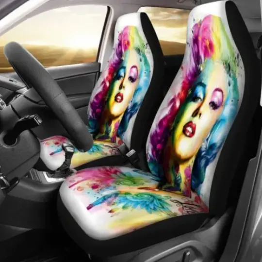 Discover Marilyn Monroe Beautiful Abstract Portrait Car Seat Cover