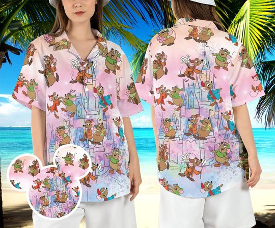 Discover Cinde Jaq and Gus Hawaiian Shirt, Mouse Magical Castle Hawaii Shirt