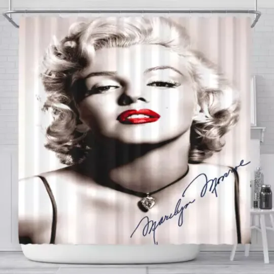 Discover Marilyn Monroe Sexy Woman Art Shower Curtain, Bathroom Set.