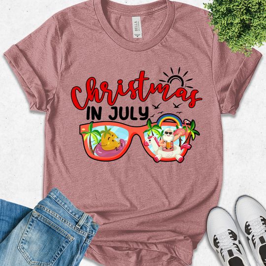Discover Funny Santa Summer Beach Vacation Shirt, Christmas In July Shirt