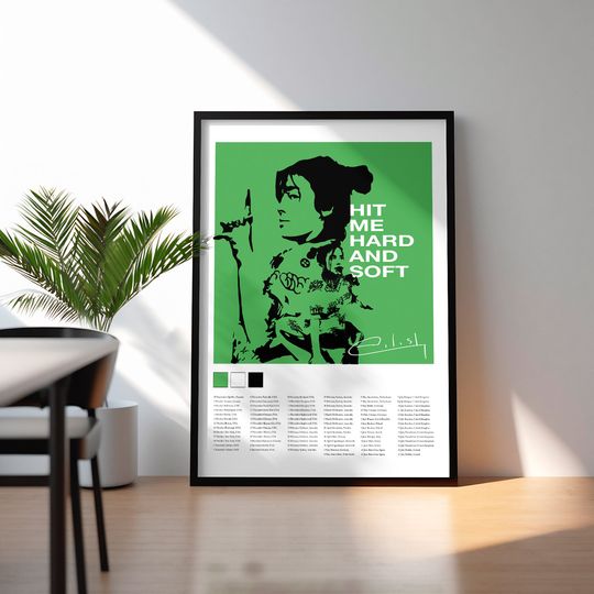 Discover Billie Eilish Wall Art / Billie Eilish Hit Me Hard and Soft Poster