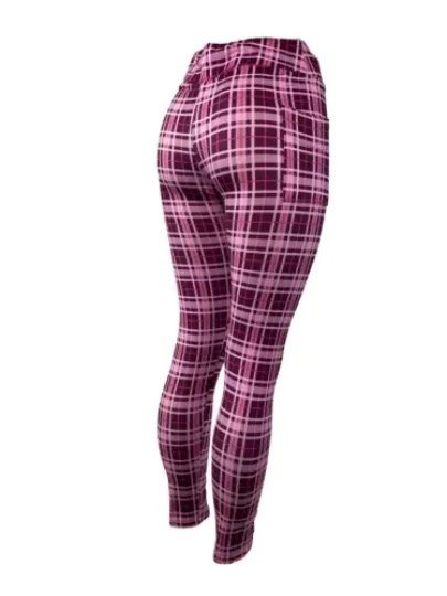Discover Shades of Purple Plaid Print Leggings