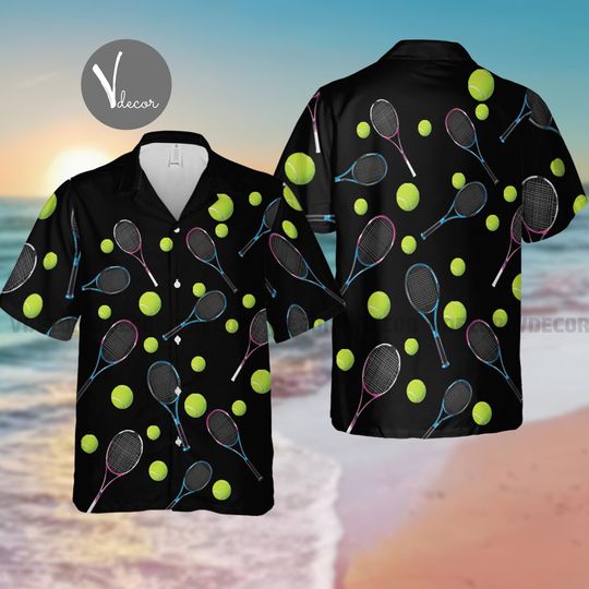 Discover New! Tennis Sport Pattern Hawaiian Shirt, Tennis Lovers Hawaii Shirt, Summer Shirt
