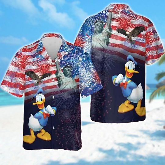 Discover Cute Duck Character 4Th July Hawaiian Shirt
