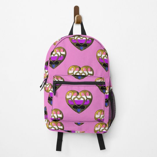 Discover Heart Container (Genderfluid Flag) Backpack