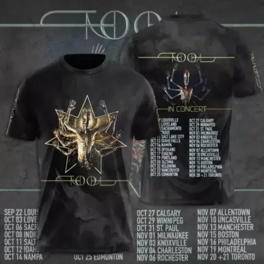 Discover Tool In Concert 2024 Shirt, Tool Rock Band T-Shirt