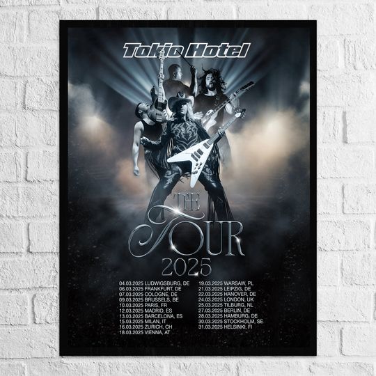 Discover Tokio Hotel Tour 2025 Poster Wall Decor