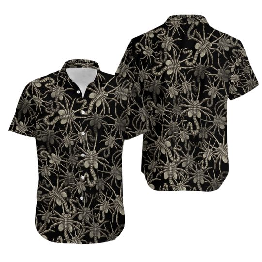 Discover Alien Face Hugger 3D HAWAII SHIRT