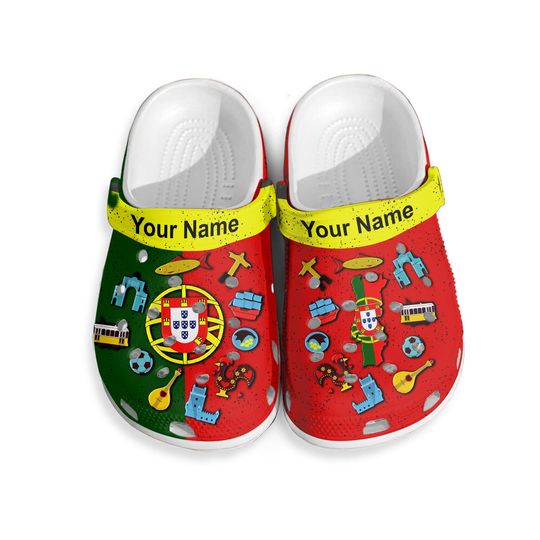 Discover Portugal Flag Symbol Personalized Clogs Shoes