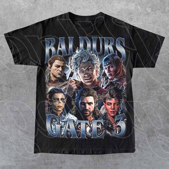 Discover Baldurs Gate 3 Vintage T-Shirt, Gift For Woman and Man Unisex T-Shirt