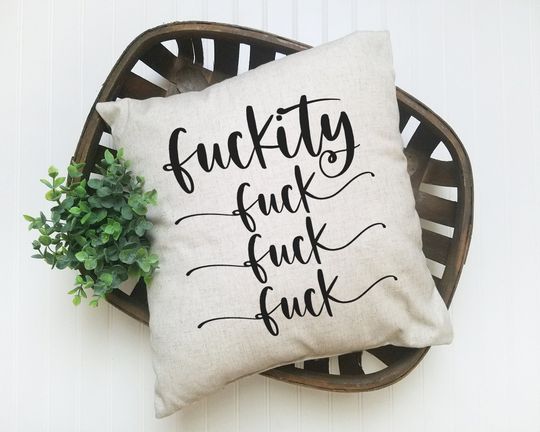 Discover F*ckitty f*ck off throw pillow cover, F*ck pillow Cover
