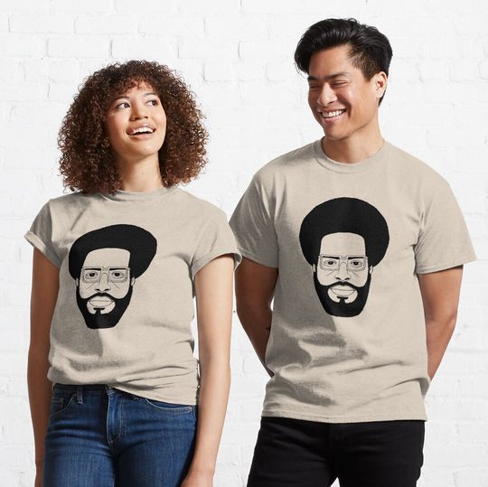 Discover Hip Hop Drummer Cartoon Head (Black Line) Classic T-Shirt
