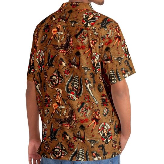 Discover Brown Tahiti Felix 75th Anniversary Aloha Shirt | Hawaiian shirt