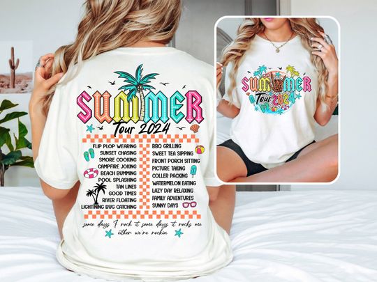 Discover Summer Tour 2024 Shirt, Summer Vibes Dalmatian Dots Shirt